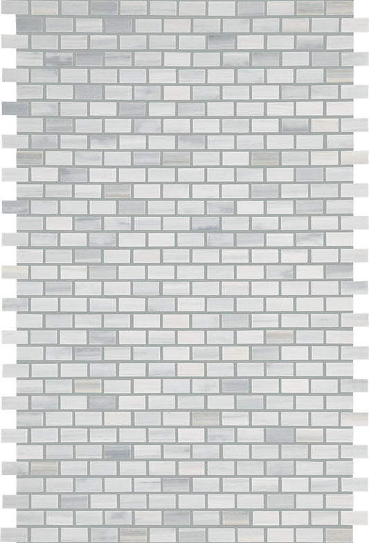 12x18 Perfit Mosaix Subway Pattern Mosaic Marble-Look Polished Smooth Stone Tile