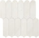 12x13 Eclessia Marble Scallop Fan Shell Mosaic Natural-Look Polished Smooth Marble Tile
