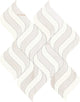 14x18 Eclessia Marble Wave Mosaic Mixed-Color Polished Smooth Marble Tile