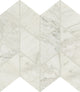 10x12 Famed Chevron Mosaic Marble-Look Polished Smooth Porcelain Tile
