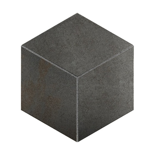 12x12 Emergent Hexagon Mosaic Stone-Look Satin Geometric Cube Porcelain Tile