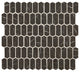 12x12 Statuette Picket Mosaic Marble-Look Matte Smooth Glass Tile