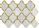 13x9 Lavaliere Arabesque Mosaic Mixed-Color Polished Natural Marble Tile