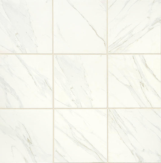 24x24 Florentine Natural Marble-Look Matte Smooth Porcelain Tile