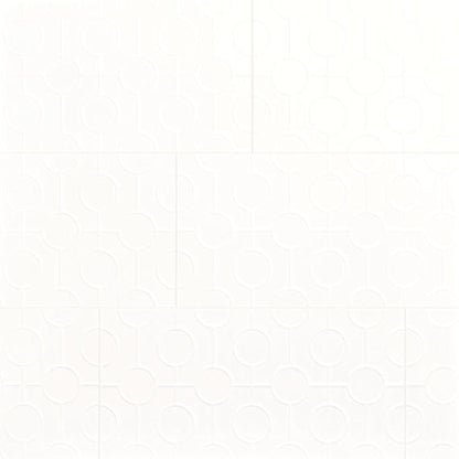 12x24 Luminique 3D-Geometric Linear-Circular Natural Solid-Color Glossy Smooth Ceramic Tile