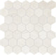 12x13 Eclessia Marble Hexagon Mosaic Natural-Look Honed Smooth Marble Tile
