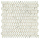 12x12 Statuette Oval Mosaic Marble-Look Matte Smooth Glass Tile