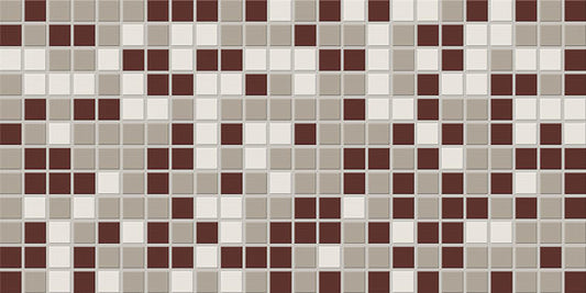 12x24 Keystones Straight Joint Mosaic Mixed-Color Matte Smooth Porcelain Tile