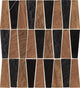 11x12 Regal Pendant Trapezoid Mosaic Mixed-Material Look Glossy Smooth Quartzite Tile