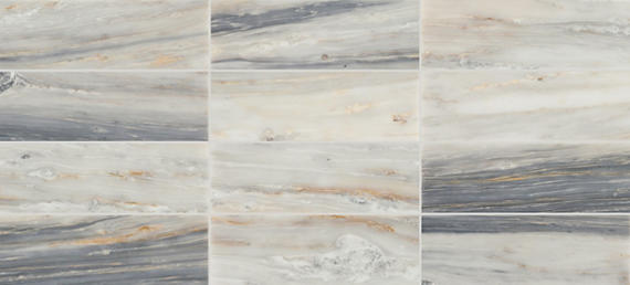 4x12 Gamma Intense Veining Natural Marble-Look Honed Smooth Stone Tile