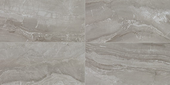 12x24 Famed Natural Marble-Look Polished Smooth Porcelain Tile