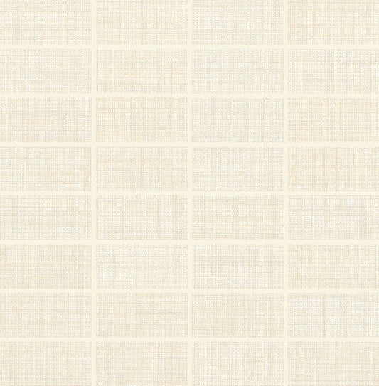 White - 12x12 Fabric Art Straight Joint Mosaic Fabric-Look Matte Smooth Porcelain Tile