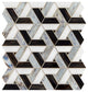 13x15 Vivify Trapezoid Mosaic Mixed-Color Glossy Smooth Glass Tile