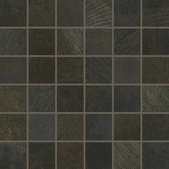 12x12 Ironcraft Straight Joint Mosaic Stone-Look Matte Smooth Porcelain Tile