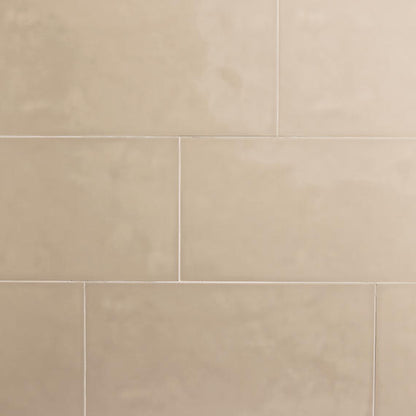 12x24 Luminique Handcrafted Solid-Color Glossy Smooth Ceramic Tile