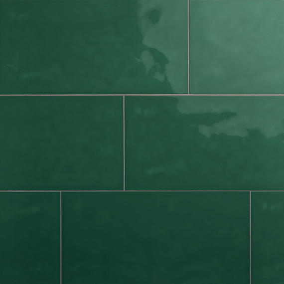 12x24 Luminique Handcrafted Solid-Color Glossy Smooth Ceramic Tile