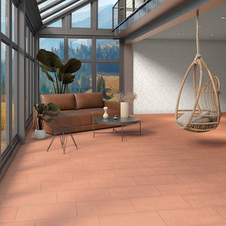 Warm Beige - 12x12 Keystone Clearface Straight Joint Mosaic Solid-Color Matte Smooth Porcelain Tile