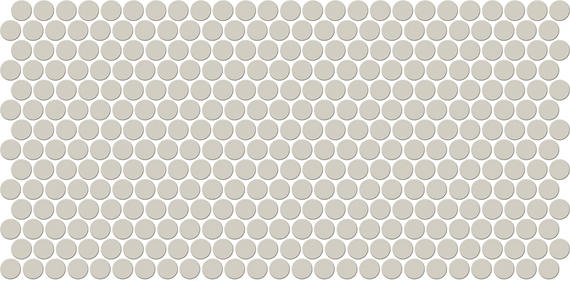 10x22 Keystones Circle Penny Round Mosaic Solid-Color Matte Smooth Porcelain Tile