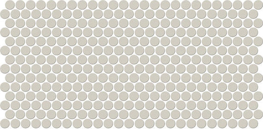 10x22 Keystones Circle Penny Round Mosaic Solid-Color Matte Smooth Porcelain Tile