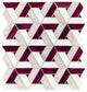 13x15 Vivify Trapezoid Mosaic Mixed-Color Glossy Smooth Glass Tile