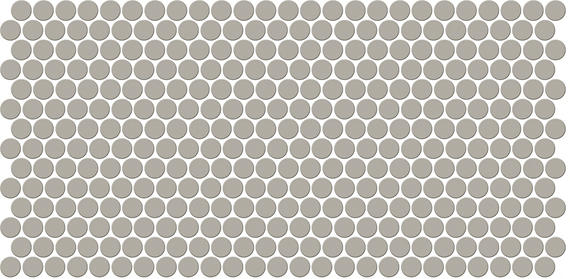 10x22 Keystones Circle Penny Round Mosaic Solid-Color Matte Smooth Porcelain Tile