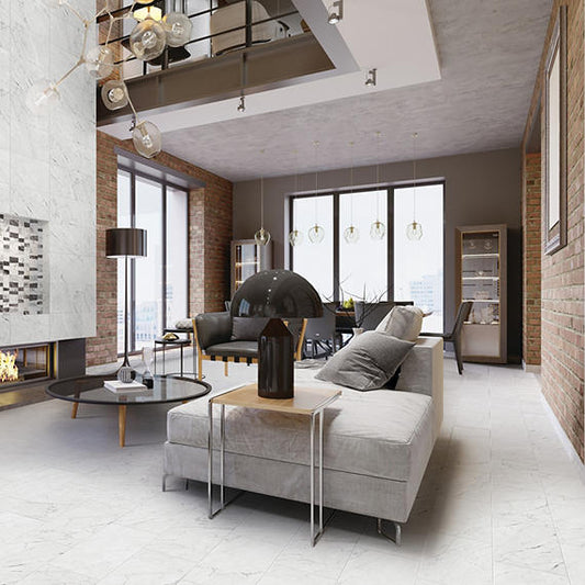 12x24 Marble Attache Lavish Natural Marble-Look Matte Smooth Porcelain Tile