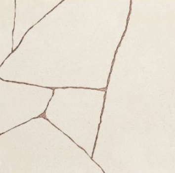 24x24 Kintsugi Cracked  Patterned Solid-Color Matte Smooth Porcelain Tile Charcoal Gray