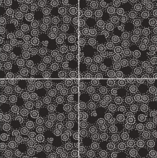 8x8 Kintsugi Dotted Patterned Mixed-Color Glossy Smooth Porcelain Tile