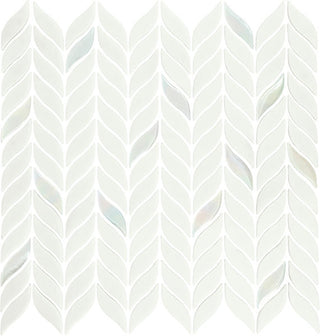 12x13 Stagecraft Hexagon Petal Floral Mosaic Mixed-Material Matte Smooth Glass Tile