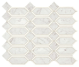 15x13 Castellina Stone Mosaics Hexagon Mosaic Natural-Look Polished Smooth Stone Tile