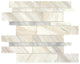 12x12 Sublimity Random Pattern Linear Mosaic Marble-Look Honed Natural Marble Tile Ivory Gray