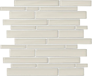 11x13 Amity Linear Mosaic Solid-Color Glossy Smooth Glass Tile