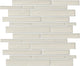 11x13 Amity Linear  Mosaic Solid-Color Glossy Smooth Glass Tile Taupe Glass