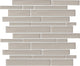 11x13 Amity Linear  Mosaic Solid-Color Glossy Smooth Glass Tile Gray Glass