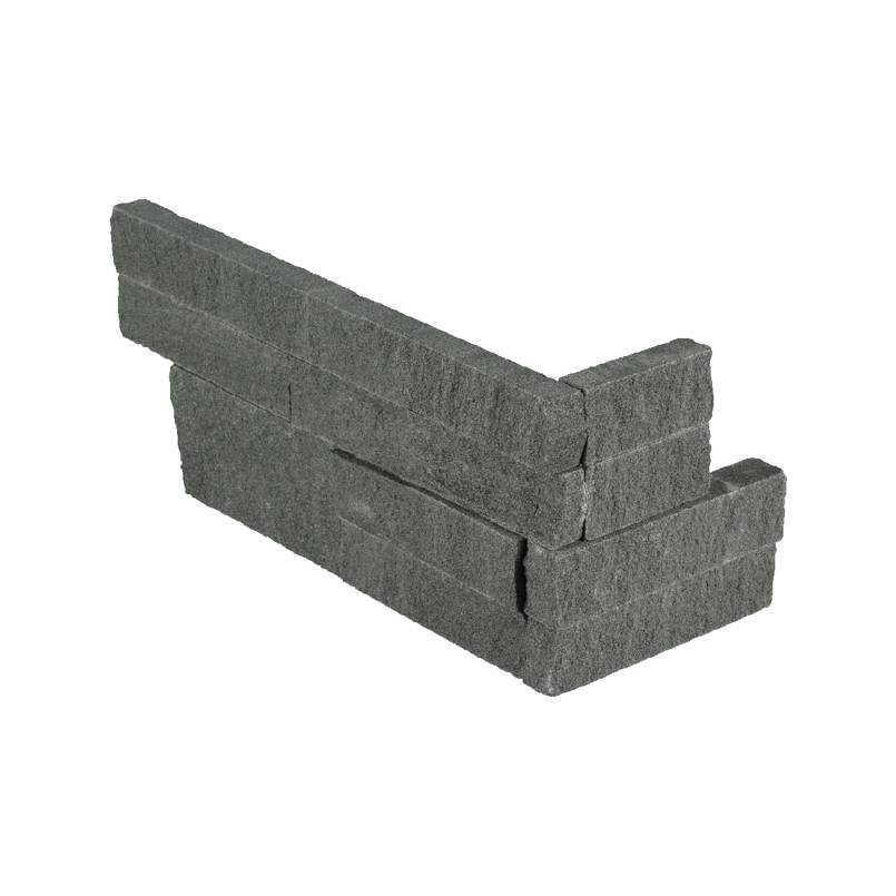 6x18 Mountain Stone-Look Matte Textured Sandstone Tile Charcoal Gray
