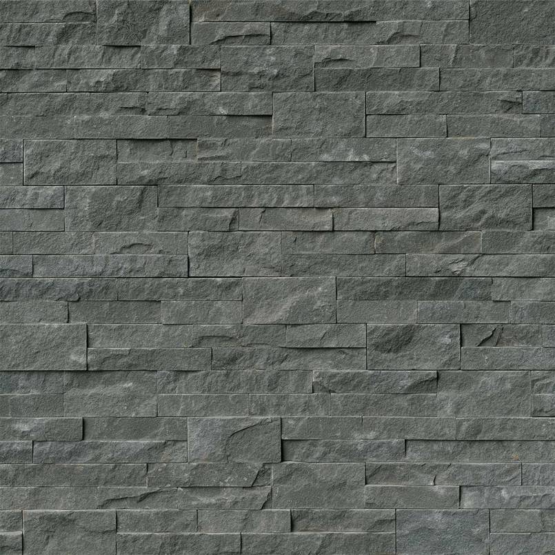 6x24 Mountain Stone-Look Matte Textured Sandstone Tile Charcoal Gray