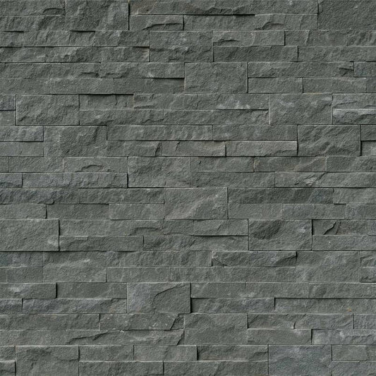 6x24 Mountain Stone-Look Matte Textured Sandstone Tile Charcoal Gray