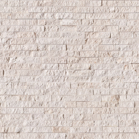 6x24 Mayra Natural-Look Matte Textured Limestone Tile Cream White