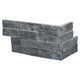 6x18 Cosmic Corner Natural-Look Matte Textured Marble Tile Charcoal Gray