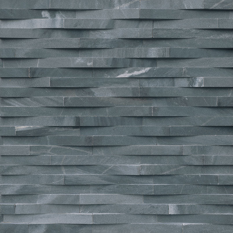 6x24 Cosmic Stone-Look Matte Split-Face Marble Tile Charcoal Gray