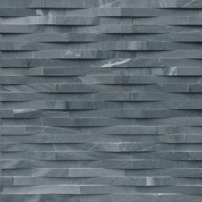 6x24 Cosmic Stone-Look Matte Split-Face Marble Tile Charcoal Gray