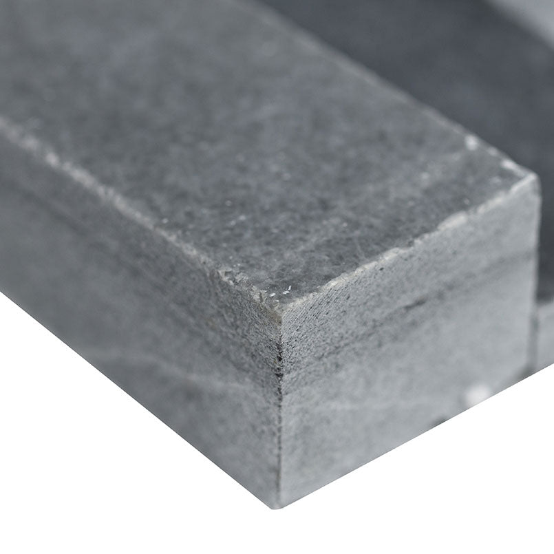 6x24 Cosmic Stone-Look Matte Split-Face Marble Tile Charcoal Gray