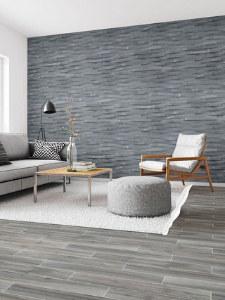 Charcoal Gray - 6x24 Cosmic Stone-Look Matte Split-Face Marble Tile