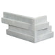 6x18 Cosmic Corner Natural-Look Matte Textured Marble Tile Light Gray