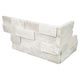 6x18 Cosmic Corner Natural-Look Matte Textured Marble Tile White Stone
