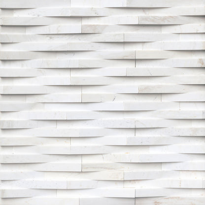 6x24 Cosmic Natural-Look Matte Textured Marble Tile Soft White