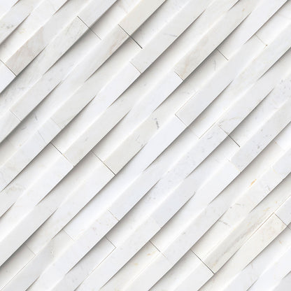 6x24 Cosmic Natural-Look Matte Textured Marble Tile Soft White