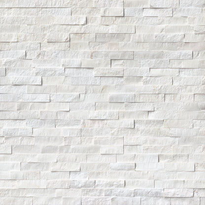 6x24 Cosmic Natural-Look Matte Textured Marble Tile Arctic White