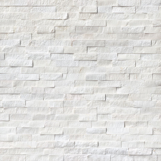 6x24 Cosmic Natural-Look Matte Textured Marble Tile Arctic White