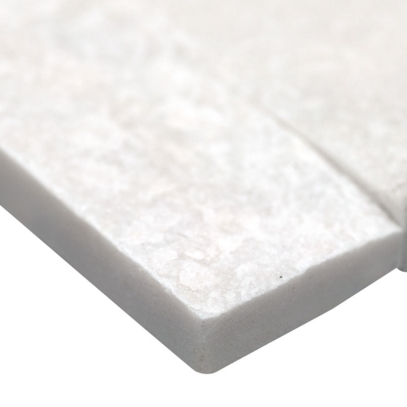 6x24 Cosmic Natural-Look Matte Textured Marble Tile Arctic White